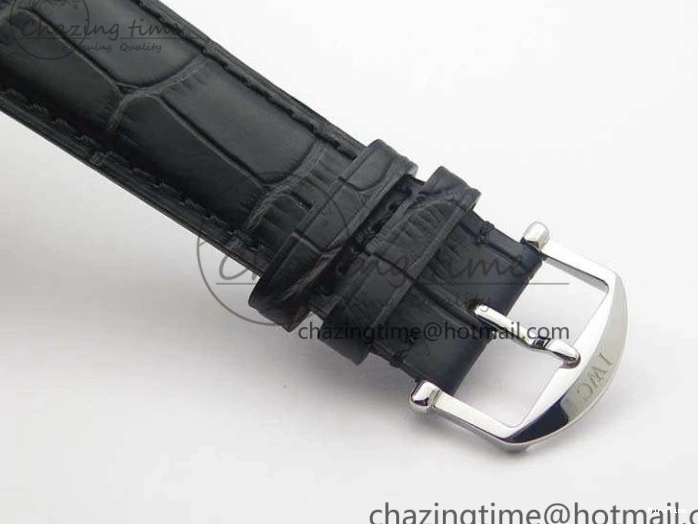 MIROTIME 0423 Durable Portuguese Fa Jones IW544202 SS GSF 1:1 Best Edition White Dial On Leather Strap 7229